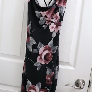 G by Guess Black and Pink Floral Dress